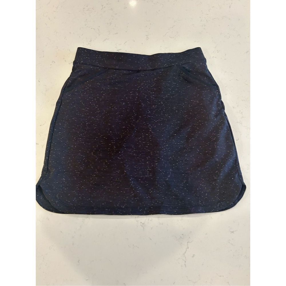 Peter Millar Alice petal hem skirt skort UPF 50 small black white athletic